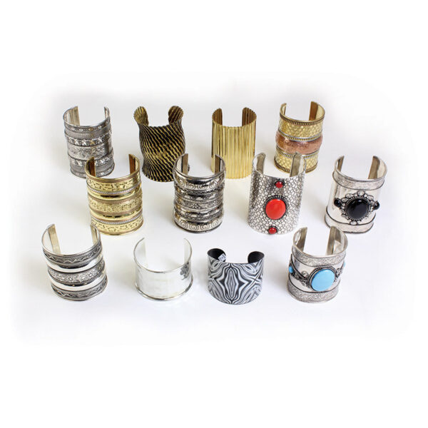 Set Of 12 Assorted Metal Cuffs