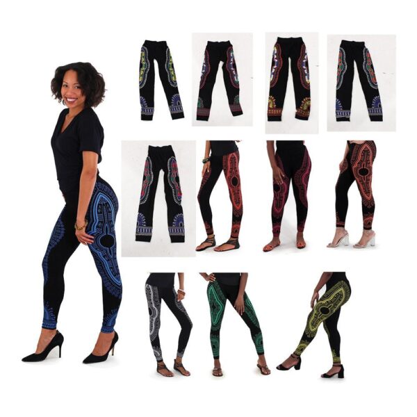 Set Of 12 Traditional Print Leggings